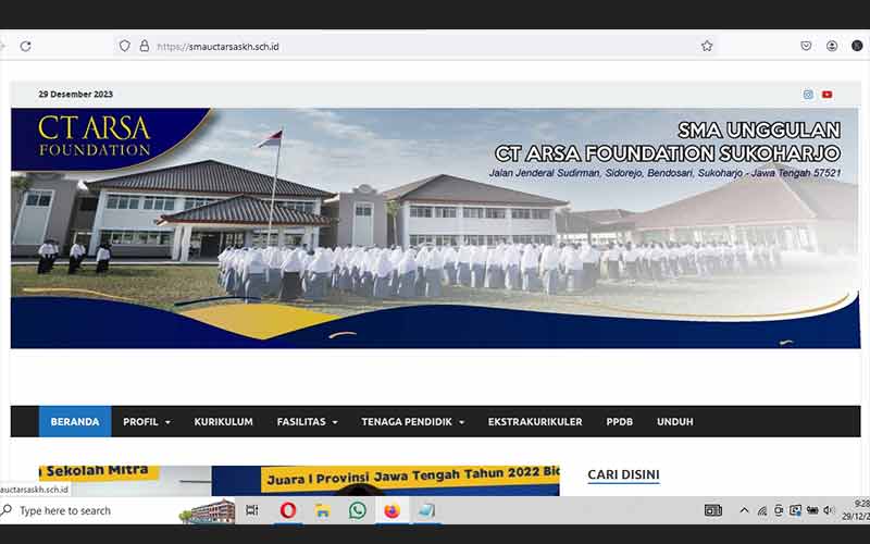 Info Beasiswa SMA 2024 : SMA Unggulan CT ARSA Foundation, Cek Syarat dan Cara Daftar!